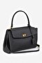 Nessa Faux Leather Shoulder Bag with Lock Detail - 3