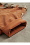High Waist Velvet Trousers with Belt and Side Zipper - 8