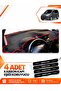 Ford Courier (2020-2023) Compatible Front Torpedo Protection Cover with Screen - Black-Red - Fo005