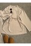 Grass Detailed Belted Suit - Beige - 2