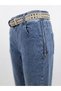 High Waist Velvet Trousers with Belt and Side Zipper - 7