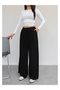 Elastic Waist Modal Wide Leg Trousers