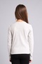 Cotton Fitted Buttoned Collar Ribbed Long Sleeve Light Gray Melange T-Shirt Girl Child I1975A826Au - 4