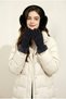 Women's Plush Ear Muffs and Fur Detailed Suede Gloves 2-Piece Winter Set