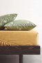 Yellow Green Daisy Double Elastic Bed Sheet Set 160X200 cm - 3 Pieces - 4