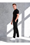 3 Threaded Ribbed Compact Combed Cotton Flat Leg Men's Sweatpants - 3