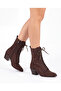 Marcella Lace-Up Brown Suede Boots - 5