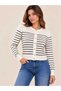 New Season Seasonal Thin Knitted Gold Buttoned Crew Neck Women's Cardigan - 4
