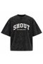 College Acid Wash Heavyweight Unisex Boxy Fit T-Shirt