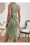 Rochie midi, verde - 2