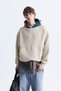 Boxy fit hooded sweatshirt