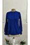 Women's long sleeve crepe blouse with stone collar detail - imported - 5
