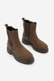 Women's Elastic Side Strap Casual Boots Kolesya Light Brown Suede - 5