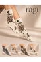 Animal Patterned Towel Lambswool Women's Curly Socks 4-Piece Pack Thermal