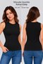 Women's Zero Sleeve Badi Undershirt T-Shirt (Tutku Authorized Seller) 2 Piece Set – 1 White 1 Black Cotton Flexible Daily Underwear - 2