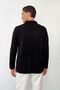 Men's Shirt Collar Buttoned Double Pocket Cardigan Black - 26121 - 5