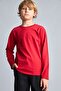 Okul 100% Cotton Regular Fit Crew Neck Long Sleeve Red T-Shirt Boy's K1686A626Au