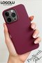 iPhone 16 Pro Compatible Case with Logo Launch Soft Velvet Inside Silicone Cover