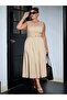 Rochie midi, bej - 5