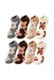 Women's Teddy Bear Patterned Soft Booties Socks Set of 8 Plush Soft Warm Perfumed Winter Comfortable Socks Set