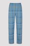 Men's Blue Plaid Pattern Pajama Bottoms - 4