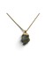 Natural Raw Labradorite Stone Women's Necklace with Gold Stainless Steel Chain - 4