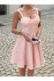 Rochie mini, roz - 7