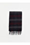 Özmarka New Season Navy Blue Plaid Patterned Men's Scarf - 2