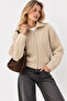 Women's Stone Double Zipper Soft Textured Knitwear Cardigan - 3