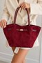 Women's New Season Suede Leather Long Strap Shoulder & Hand Bag with Magnet Closure - 2