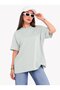 Green Women's Oversize Crew Neck Short Sleeve T-Shirt