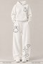 Women's Miffy Rabbit Printed Hooded Sweatshirt Wide Leg Sweatpants 100% Cotton Winter Tracksuit Set
