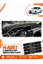 Mercedes W204 C180 (2007-2014) Compatible Front Cover Glove Box Protection Mat - Black-Beige - Mb006