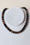 Certified 8 mm Coffee Agate Natural Stone Necklace