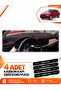 Skoda Kamiq (2020-2025) Compatible Front Torpedo Protection Case Carpet Cover - Black-Red - Sk005