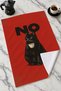 No Means No Black Cat Written Red Modern 2-Piece Kitchen Towel Set 35X55 - 4