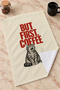 But First Coffee Cat and Coffee Written in Burgundy Black 2-Piece Kitchen Towel Set 35X55 - 5