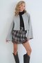 Women's grey open-front short unlined steel jacket alc-x15882 - 3
