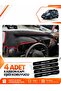 Fi̇at Fi̇ori̇no Fully Closed (2007-2026) Compatible Front Glove Box Protection Cover - Black-Red - Fi024