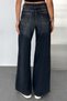 Women's High Waist Washed Jean Loose Cut Extra Wide Leg Denim Pants 1243 - 3