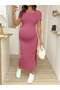 Rochie midi, roz - 6