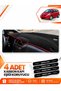 Honda Jazz (2009-2013) Compatible Front Glove Box Protection Cover Carpet Cover - Black-Red - Ho017