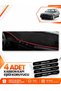 Bmw E34 (1988-1996) Compatible Front Torpedo Protection Protective Case Carpet Cover - Black-Red - Bm010