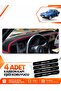 Ford Taunus (1985-1994) Compatible Front Torpedo Protection Carpet Cover - Black-Red - Fo035