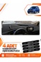 Renault Kangoo (2023-2026) Compatible Front Chest Glove Box Protection Cover Carpet Protector - Black-Grey - Re053