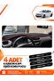 Ci̇troen C-Elysee (2012-2022) Compatible Front Dashboard Protection Cover Carpet - Black-Red - Ci009