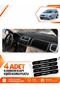 Skoda Roomstar (2006-2015) Compatible Front Chest Glove Box Protection Cover Carpet Protector - Black-Grey - Sk002