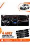 Hyundai Santa Fe (2012-2017) Compatible Front Glove Box Protection Cover Carpet Cover - Black-Red - Hu026