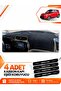 Kia Soul (2014-2019) Compatible Front Cover Torpedo Protection Protective Case Carpet - Black-Beige - Ki021