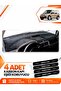 Ford Connect (2002-2008) Compatible Front Chest Glove Box Protection Cover Carpet Protector - Black-Grey - Fo016